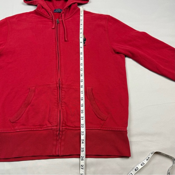 Polo Ralph Lauren Mens Tuxedo Bear Full Zip Hoodie Sweatshirt Sz Medium Red C3 - Picture 9 of 9